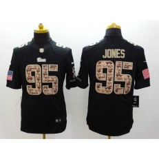 New England Patriots #95 Chandler Jones Black Men Stitched Nike NFL Limited Salute to Service Jersey
