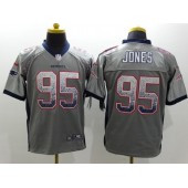 New England Patriots #95 Chandler Jones Grey Inwrought Elite Drift Fashion Men Nike NFL Jersey
