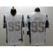 New England Patriots #95 Chandler Jones White Men Nike NFL Limited Platinum Jersey