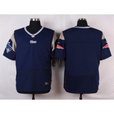 New England Patriots Blank Elite Navy Blue Team Color Men Nike NFL Jersey