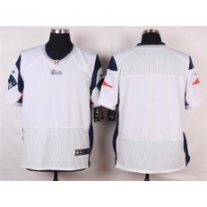 New England Patriots Blank Elite White Men Nike NFL Jersey