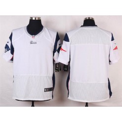 New England Patriots Blank Elite White Men Nike NFL Jersey