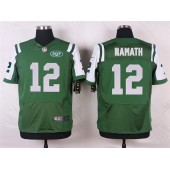 New York Jets #12 Joe Namath Elite Green Team Color Men Nike NFL Jersey