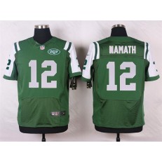 New York Jets #12 Joe Namath Elite Green Team Color Men Nike NFL Jersey