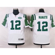 New York Jets #12 Joe Namath Elite White Men Nike NFL Jersey