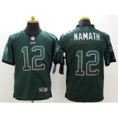 New York Jets #12 Joe Namath Green Men Stitched Nike NFL Elite Drift Fashion Jersey