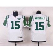 New York Jets #15 Brandon Marshall Elite White Men Nike NFL Jersey