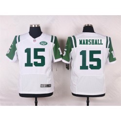 New York Jets #15 Brandon Marshall Elite White Men Nike NFL Jersey