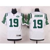 New York Jets #19 Keyshawn Johnson Elite White Men Nike NFL Jersey