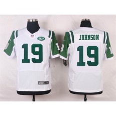 New York Jets #19 Keyshawn Johnson Elite White Men Nike NFL Jersey