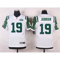New York Jets #19 Keyshawn Johnson Elite White Men Nike NFL Jersey