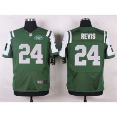 New York Jets #24 Darrelle Revis Elite Green Team Color Men Nike NFL Jersey