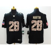 New York Jets #28 Curtis Martin Black Men Stitched Nike NFL Limited Salute to Service Jersey