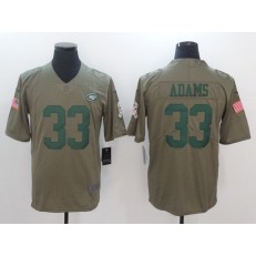 New York Jets #33 Jamal Adams Olive 2017 Salute To Service Limited Men Nike NFL Jersey