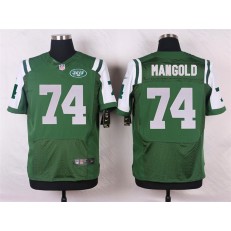 New York Jets #74 Nick Mangold Elite Green Team Color Men Nike NFL Jersey