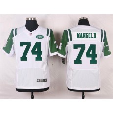New York Jets #74 Nick Mangold Elite White Men Nike NFL Jersey