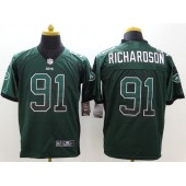 New York Jets #91 Sheldon Richardson Green Men Stitched Nike NFL Elite Drift Fashion Jersey
