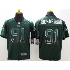 New York Jets #91 Sheldon Richardson Green Men Stitched Nike NFL Elite Drift Fashion Jersey