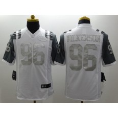 New York Jets #96 Muhammad Wilkerson White Men Stitched Nike NFL Limited Platinum Jersey