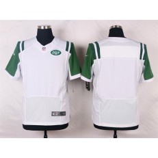 New York Jets Blank Elite White Men Nike NFL Jersey