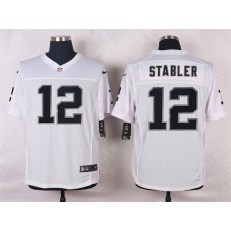 Oakland Raiders #12 Ken Stabler White Men Stitched Nike NFL Elite Jersey