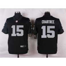 Oakland Raiders #15 Michael Crabtree Black Men Stitched Nike NFL Elite Jersey
