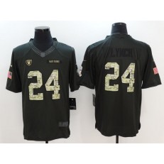 Oakland Raiders #24 Marshawn Lynch Anthracite Salute to Service Limited Nike NFL Jersey