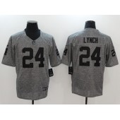 Oakland Raiders #24 Marshawn Lynch Gridiron Gray Limited Men Nike NFL Jersey
