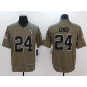 Oakland Raiders #24 Marshawn Lynch Olive 2017 Salute To Service Limited Men Nike NFL Jersey