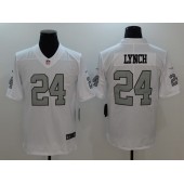 Oakland Raiders #24 Marshawn Lynch White Color Rush Men Limited Nike NFL Jersey