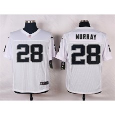 Oakland Raiders #28 Latavius Murray White Men Stitched Nike NFL Elite Jersey