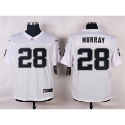Oakland Raiders #28 Latavius Murray White Men Stitched Nike NFL Elite Jersey