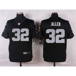 Oakland Raiders #32 Marcus Allen Black Men Stitched Nike NFL Elite Jersey