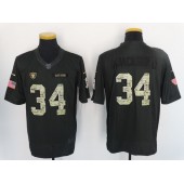 Oakland Raiders #34 Bo Jackson Anthracite Salute to Service Limited Nike NFL Jersey