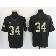 Oakland Raiders #34 Bo Jackson Anthracite Salute to Service Limited Nike NFL Jersey