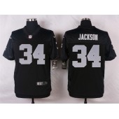 Oakland Raiders #34 Bo Jackson Black Men Stitched Nike NFL Elite Jersey