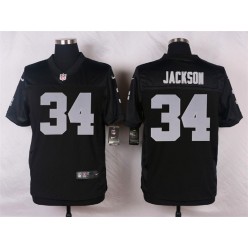 Oakland Raiders #34 Bo Jackson Black Men Stitched Nike NFL Elite Jersey