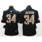 Oakland Raiders #34 Bo Jackson Black Men Stitched Nike NFL Limited Salute to Service Jersey
