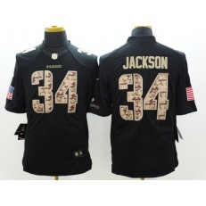 Oakland Raiders #34 Bo Jackson Black Men Stitched Nike NFL Limited Salute to Service Jersey