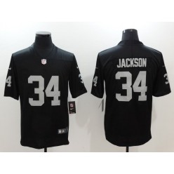 Oakland Raiders #34 Bo Jackson Black Vapor Untouchable Limited Men Nike NFL Jersey