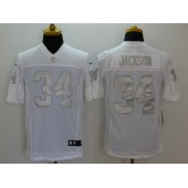 Oakland Raiders #34 Bo Jackson White Men Stitched Nike NFL Limited Platinum Jersey