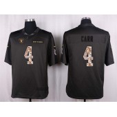 Oakland Raiders #4 Derek Carr Anthracite 2016 Salute to Service Limited Jersey