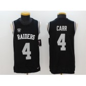 Oakland Raiders #4 Derek Carr Black Color Rush Tank Top Nike NFL Jersey
