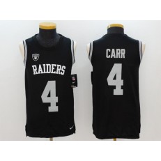 Oakland Raiders #4 Derek Carr Black Color Rush Tank Top Nike NFL Jersey