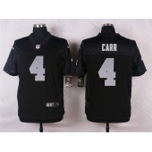 Oakland Raiders #4 Derek Carr Black Men Stitched Nike NFL Elite Jersey