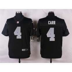 Oakland Raiders #4 Derek Carr Black Men Stitched Nike NFL Elite Jersey