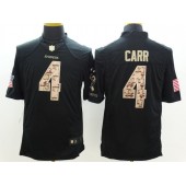 Oakland Raiders #4 Derek Carr Black Men Stitched Nike NFL Limited Salute to Service Jersey