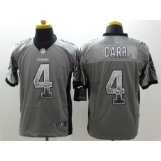Oakland Raiders #4 Derek Carr Grey Drift Fashion Men Football Nike NFL Jersey