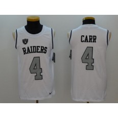 Oakland Raiders #4 Derek Carr White Color Rush Tank Top Nike NFL Jersey