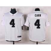 Oakland Raiders #4 Derek Carr White Men Stitched Nike NFL Elite Jersey